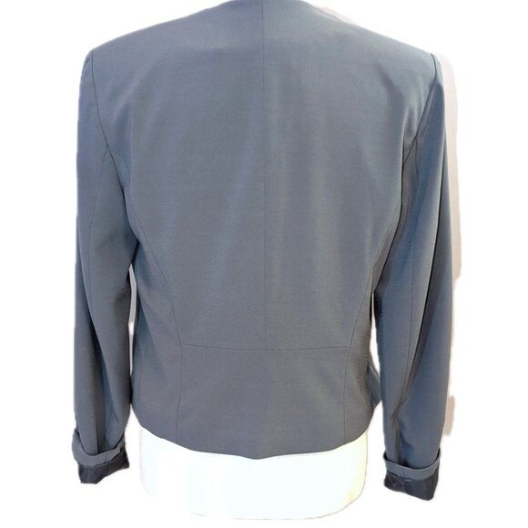 Banana Republic | Blazer Open Drape Front Flyaway Soft Blazer in Gray | Size 6 - Picture 4 of 12